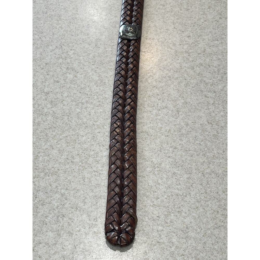 Vintage Brighton Brown Leather Braided Belt -Q2108 Women’s Size Medium -30 - Picture 7 of 11